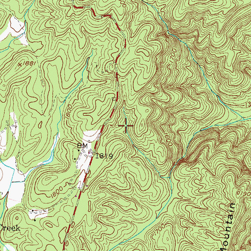 Topographic Map of Mountain Rest Division, SC