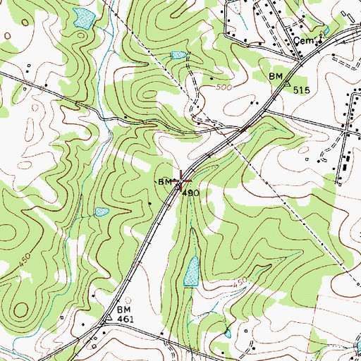 Topographic Map of Newberry Division, SC
