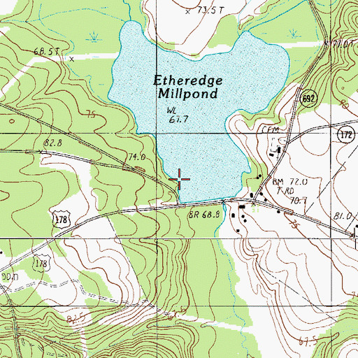 Topographic Map of North Division, SC