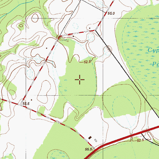 Topographic Map of Olar Division, SC