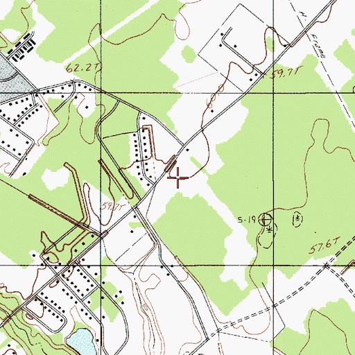 Topographic Map of Orangeburg Division, SC