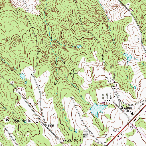 Topographic Map of Pageland Division, SC