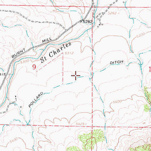 Topographic Map of Pollard Ditch, CO
