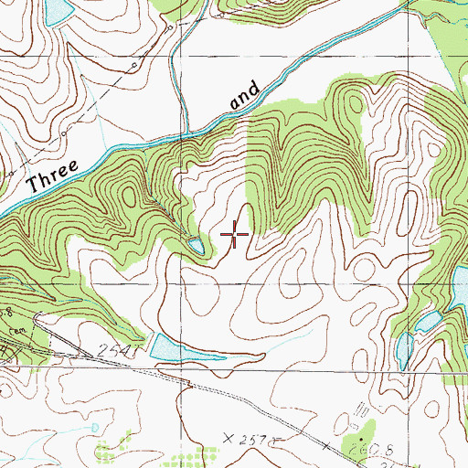 Topographic Map of Pendleton Division, SC