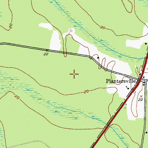 Topographic Map of Plantersville Division, SC