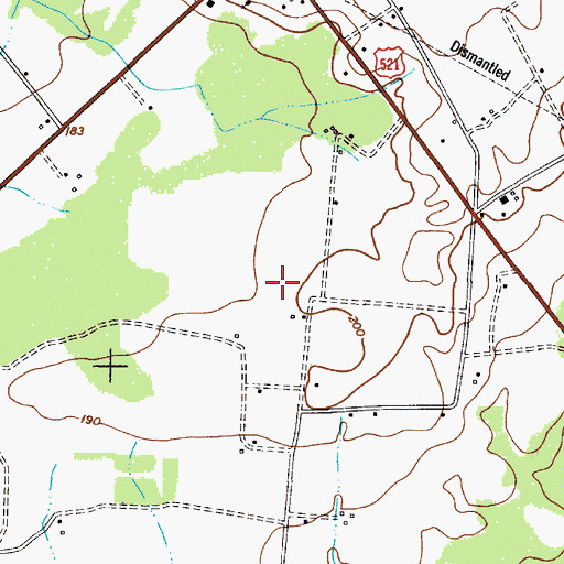 Topographic Map of Rembert Division, SC