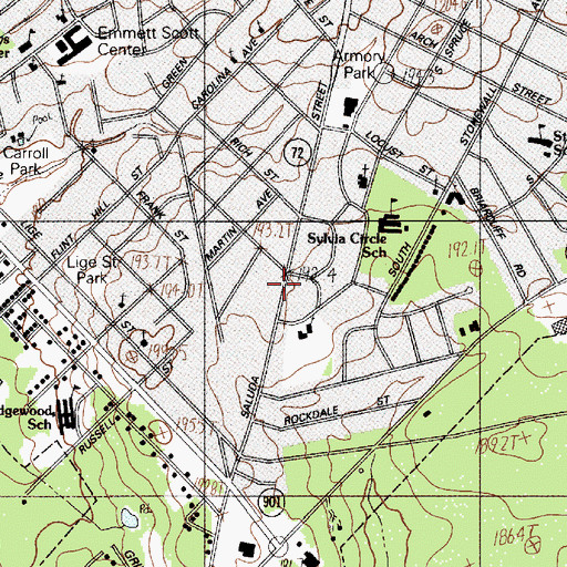 Topographic Map of Rock Hill Division, SC