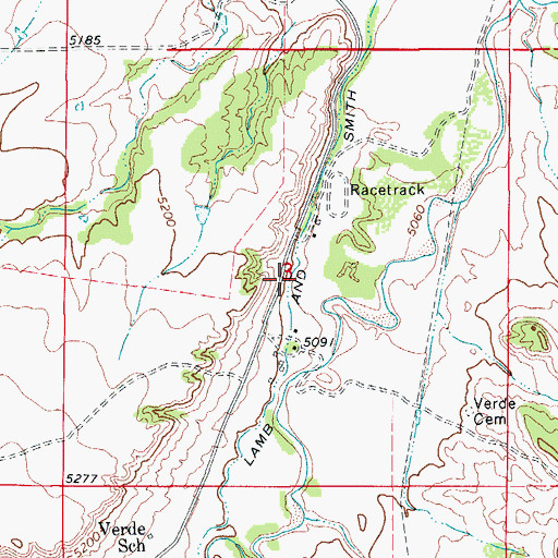 Topographic Map of Lamb and Smith Ditch, CO