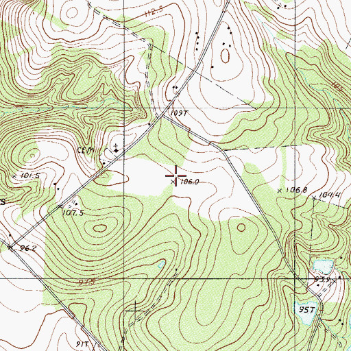 Topographic Map of Salley Division, SC