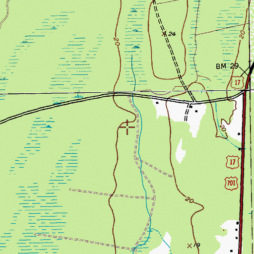 Topographic Map of Sampit-North Santee Division, SC