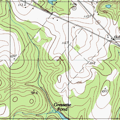 Topographic Map of Sandy Run-Staley Crossroads Division, SC