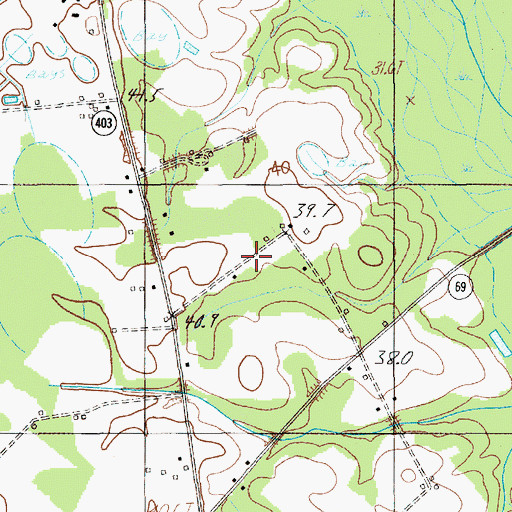 Topographic Map of Sardis Division, SC