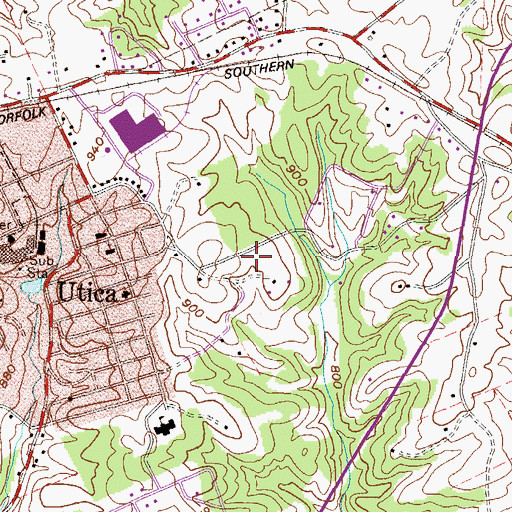 Topographic Map of Seneca Division, SC