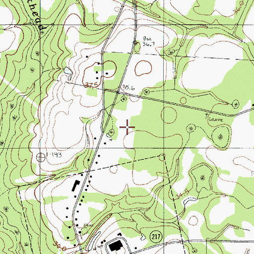 Topographic Map of Smoaks Division, SC