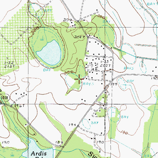 Topographic Map of Sumter North Division, SC