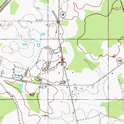 Topographic Map of Timmonsville Division, SC