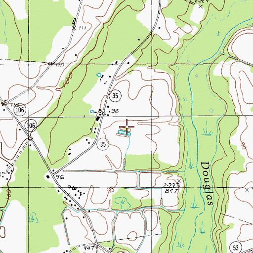 Topographic Map of Turbeville Division, SC