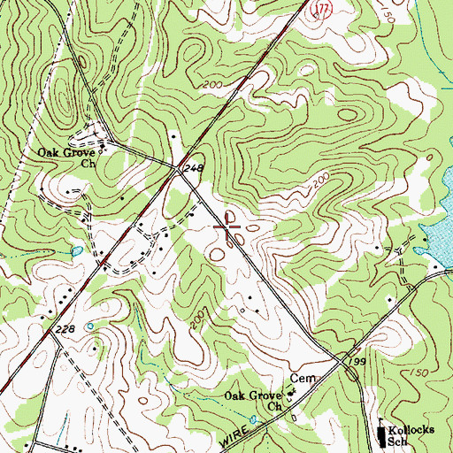 Topographic Map of Wallace Division, SC