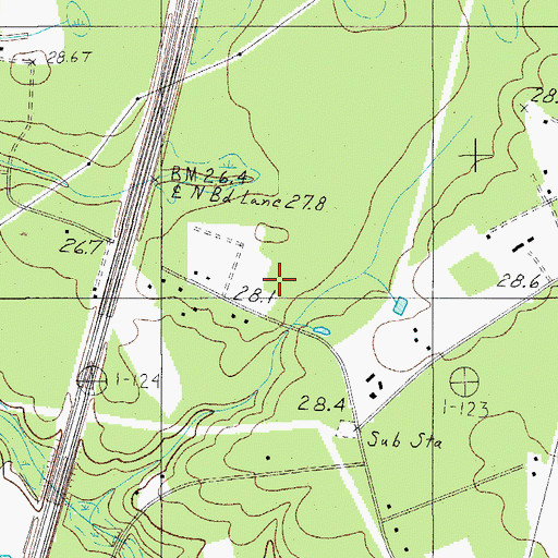 Topographic Map of Walterboro Division, SC