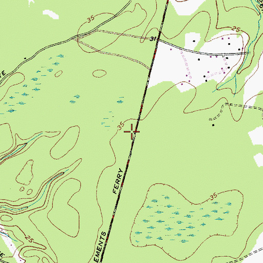 Topographic Map of Wando Division, SC