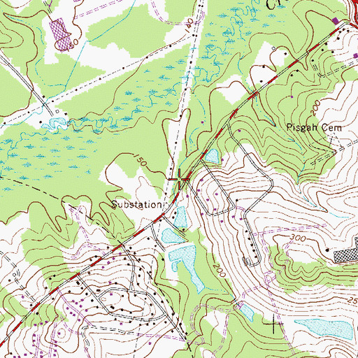 Topographic Map of West Columbia-Cayce Division, SC