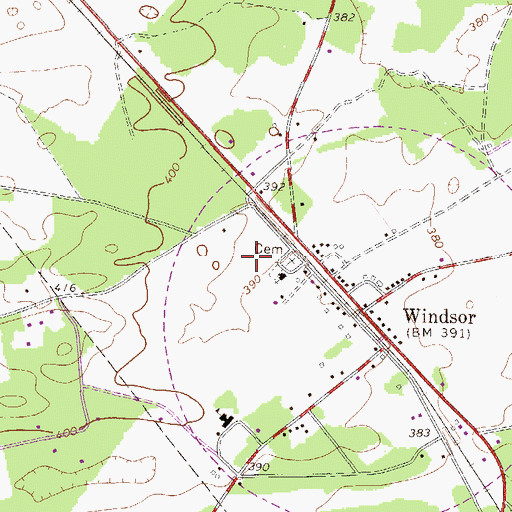 Topographic Map of Windsor Division, SC