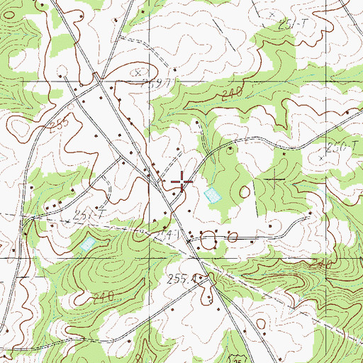 Topographic Map of Woodville Division, SC