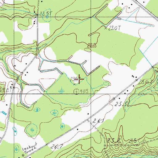 Topographic Map of Yemassee Division, SC