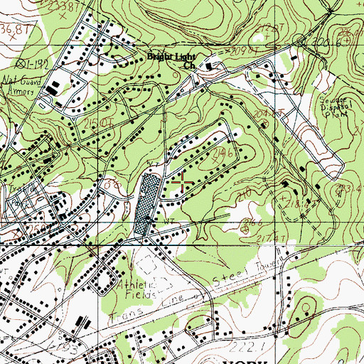 Topographic Map of York Division, SC
