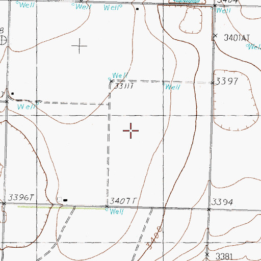 Topographic Map of Abernathy Division, TX
