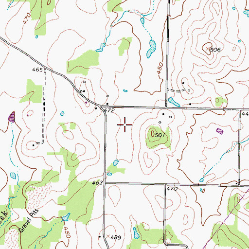 Topographic Map of Alba Division, TX