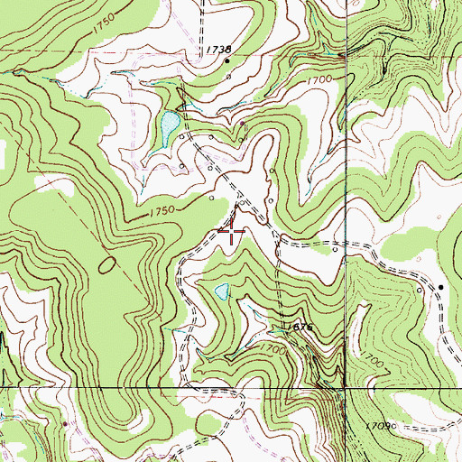 Topographic Map of Albany Division, TX