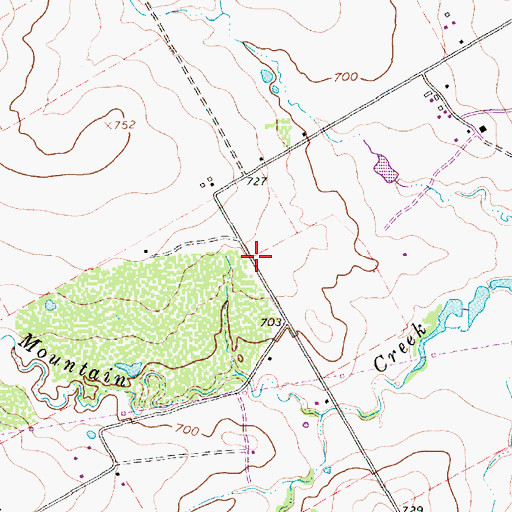 Topographic Map of Alvarado Division, TX