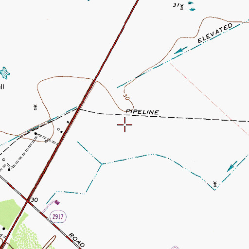 Topographic Map of Alvin-Pearland Division, TX