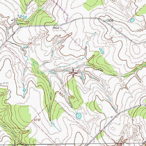 Topographic Map of Alvord Division, TX