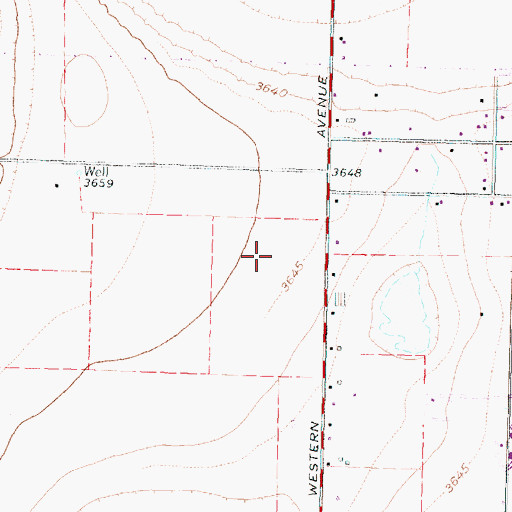 Topographic Map of Amarillo Division, TX