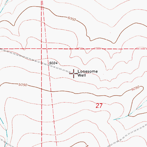 Topographic Map of Lonesome Well, CO