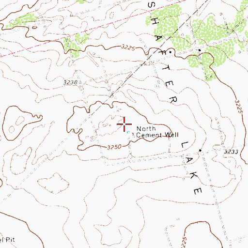 Topographic Map of Andrews North Division, TX