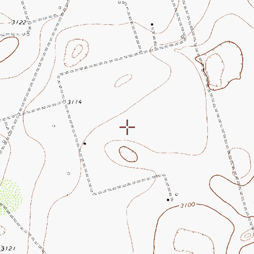 Topographic Map of Andrews South Division, TX