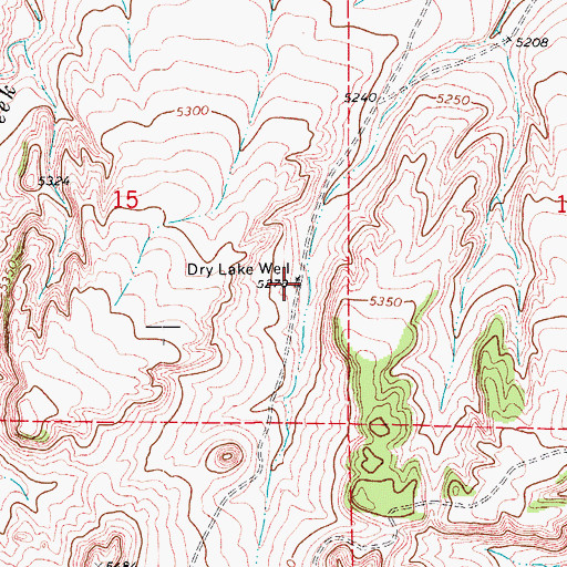 Topographic Map of Dry Lake Well, CO