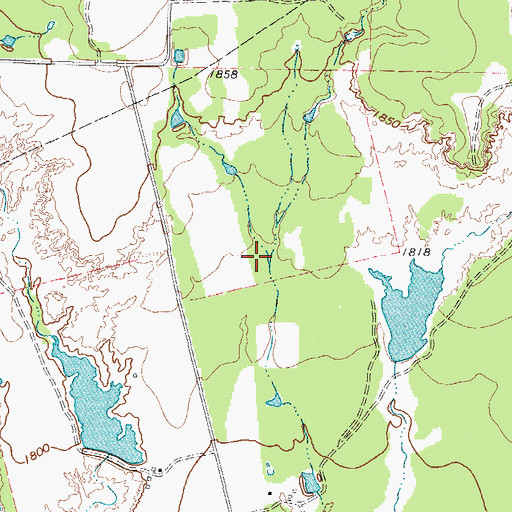 Topographic Map of Aspermont South Division, TX