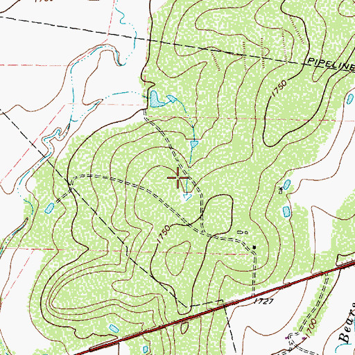 Topographic Map of Ballinger Division, TX