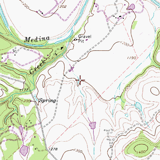Topographic Map of Bandera Division, TX