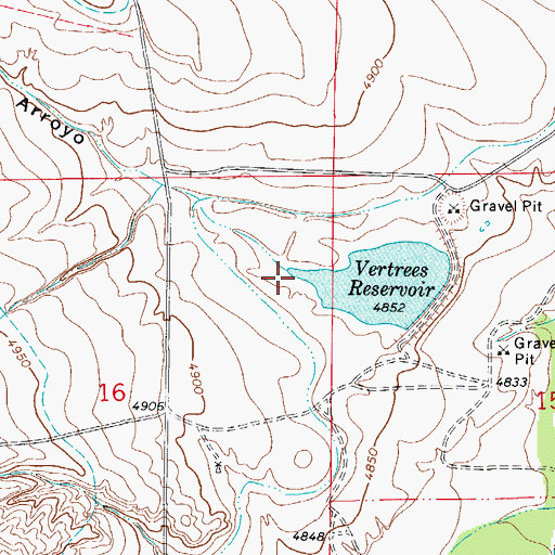 Topographic Map of Simpson Arroyo, CO