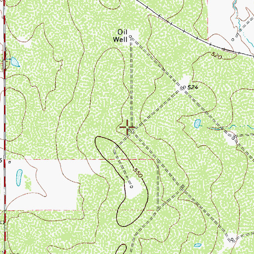 Topographic Map of Big Wells Division, TX