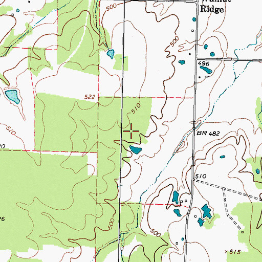 Topographic Map of Blossom Division, TX