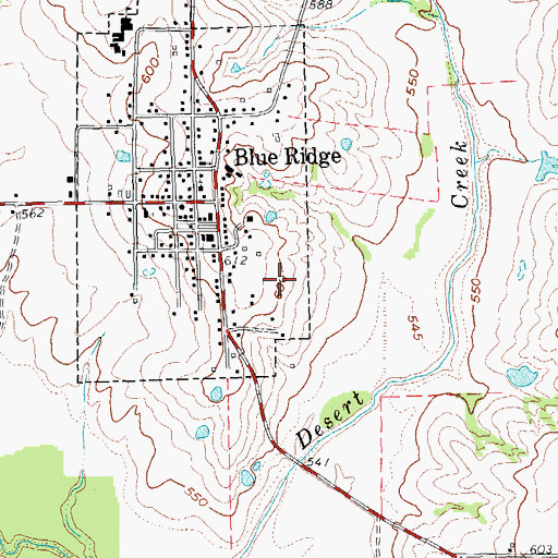 Topographic Map of Blue Ridge Division, TX