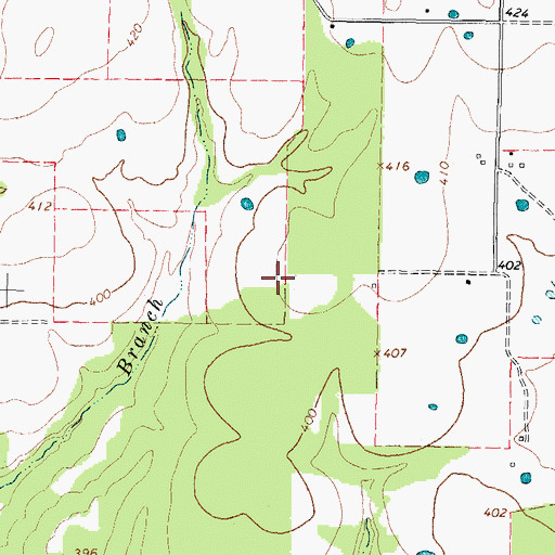 Topographic Map of Bogata Division, TX