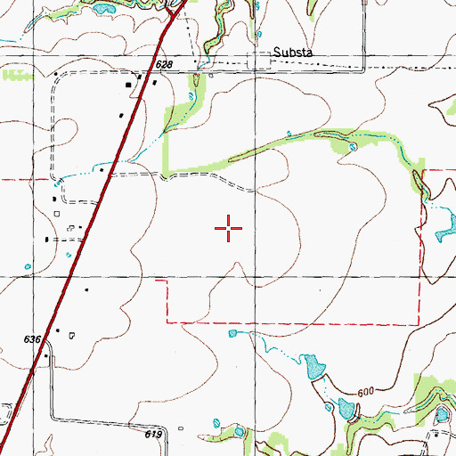 Topographic Map of Bonham Division, TX