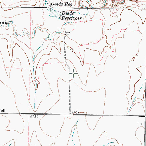 Topographic Map of Booker Division, TX